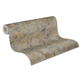 Modern Hotel Bathroom Floral Brown Grey Gold Non Woven Vinyl Wallpaper Rolls 1005x053m