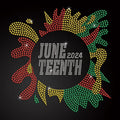 2024 New Products Trending Juneteenth Dtf Transfers Bling Rhinestone Transfer Motif F
