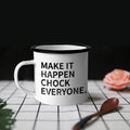 Topjlh Wholesale 12 oz Sublimation Blank Enamel Mug With Black Rim Customized Logo Coffee Tea White Enamel Cup for Camping