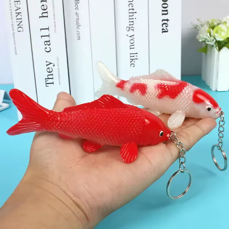 Cheap Simulation Fish Keychain Fish Mini Pvc Goldfish Keychain Souvenir Key Ring Aquarium Keychain Koi Carp Feng Shui Key Chains