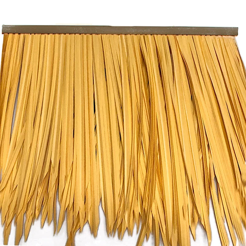 Best Selling PVC Plastic Gazebo Eaves Palm Artificial Decoration Simulation Synthetic Thatch Roof Synthetic