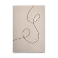 Made In Germany - Home Decor Canvas Picture Minimalist Scandinavian - Wall Painting Mural In Beige Black - Stretcher Frame Art