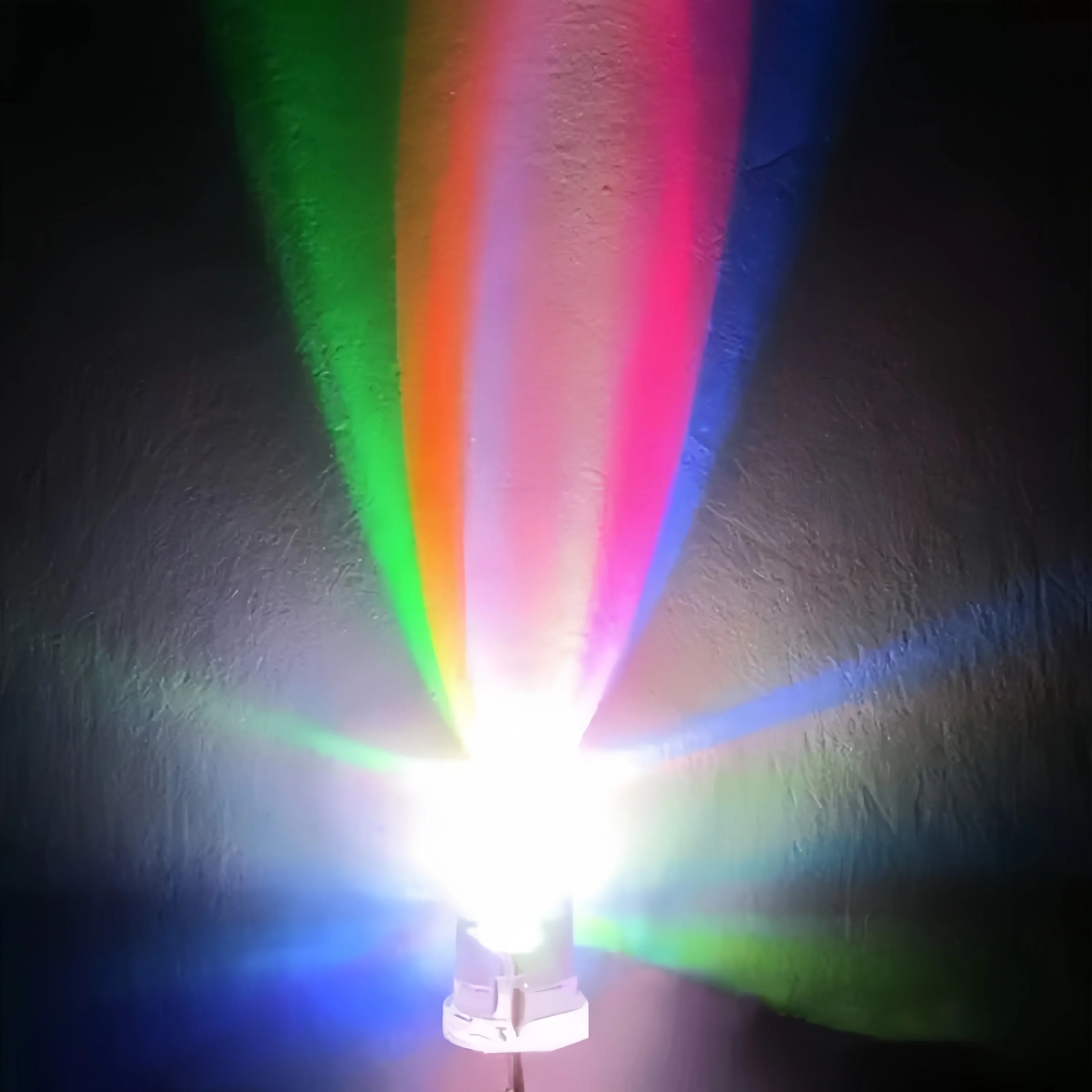 Multicolor LED Diodes 50pcs 5mm Clear Lens Electronic Components 2-Pin Slow/Fast Flashing Blinking Light Emitting