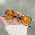 Logo Custom 2025 Retro Classic Alloy Steampunk Sun Glasses UV400 Small Round Punk Men Polarized Sunglasses