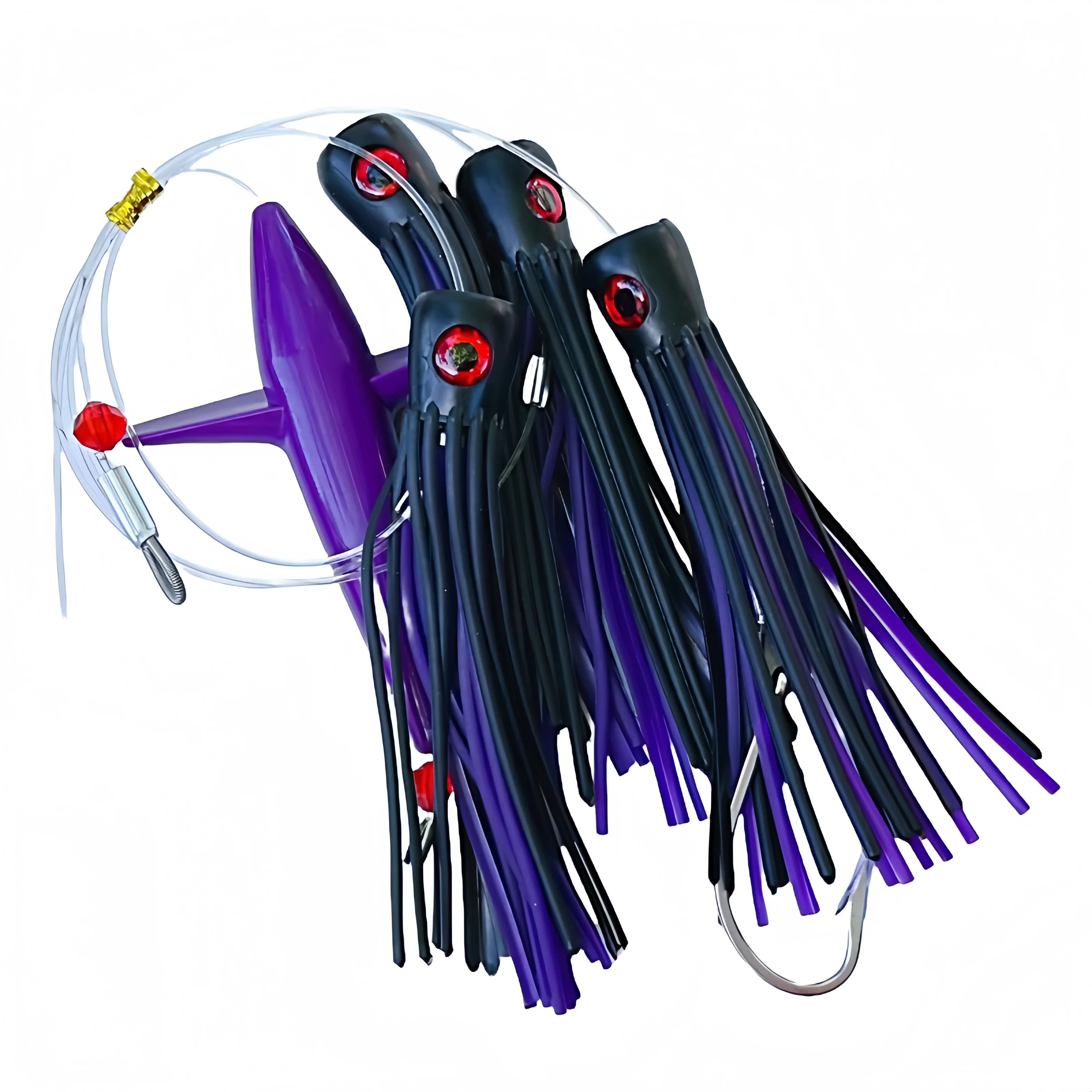 Wholesale OEM Soft Plastic Rubber  6inch Chugger Teaser Bird Daisy Chain Saltwater Sea Trolling Fishing Lure Tackle Tuna Marlin