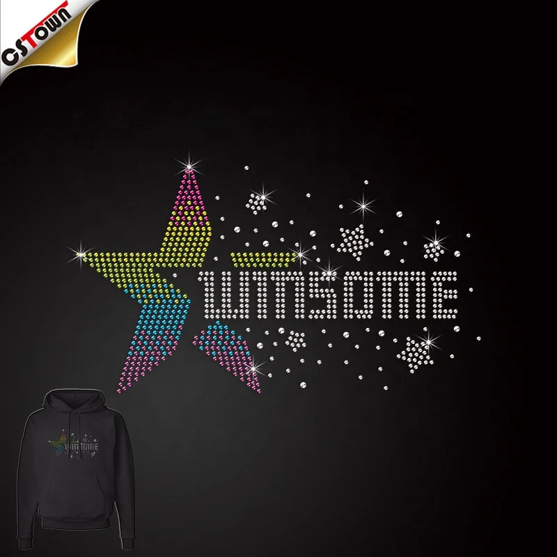 Low Minimum Order Quantity Rhinestones Dtf Transfers Rhinestone Transfer Tshirt