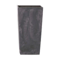 Prosperplast Urbi Square Effect 26.6 L tall plastic planter WITH reservoir in Anthracite color 50 (height) x 26.5 (width) x