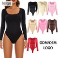 Wholesale Hot-Selling New Seamless Ribbed Square-Neck Waist-Slimming Button-Up Shapewear Dress