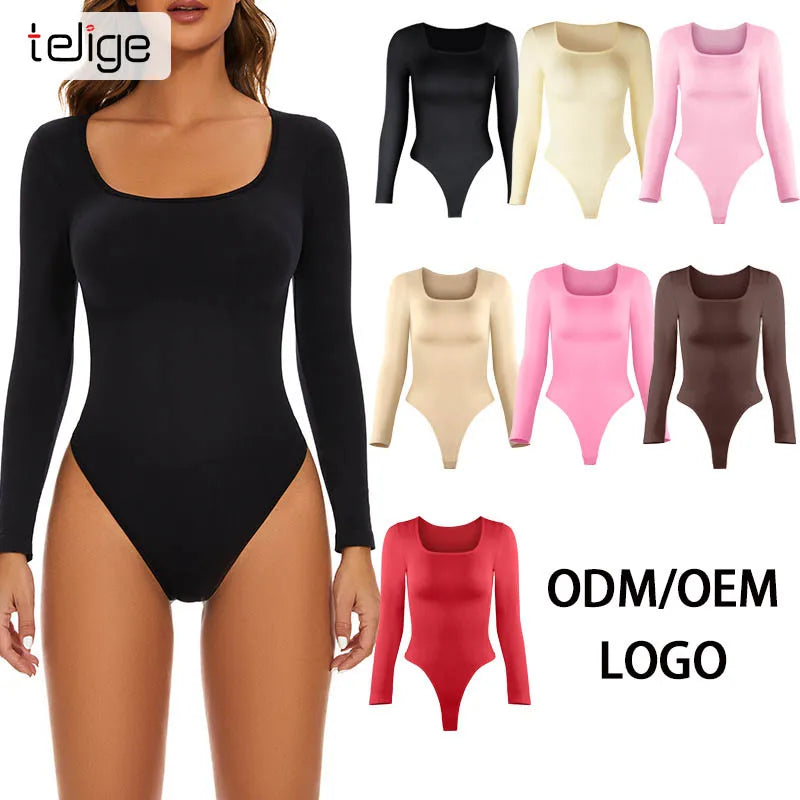 Wholesale Hot-Selling New Seamless Ribbed Square-Neck Waist-Slimming Button-Up Shapewear Dress