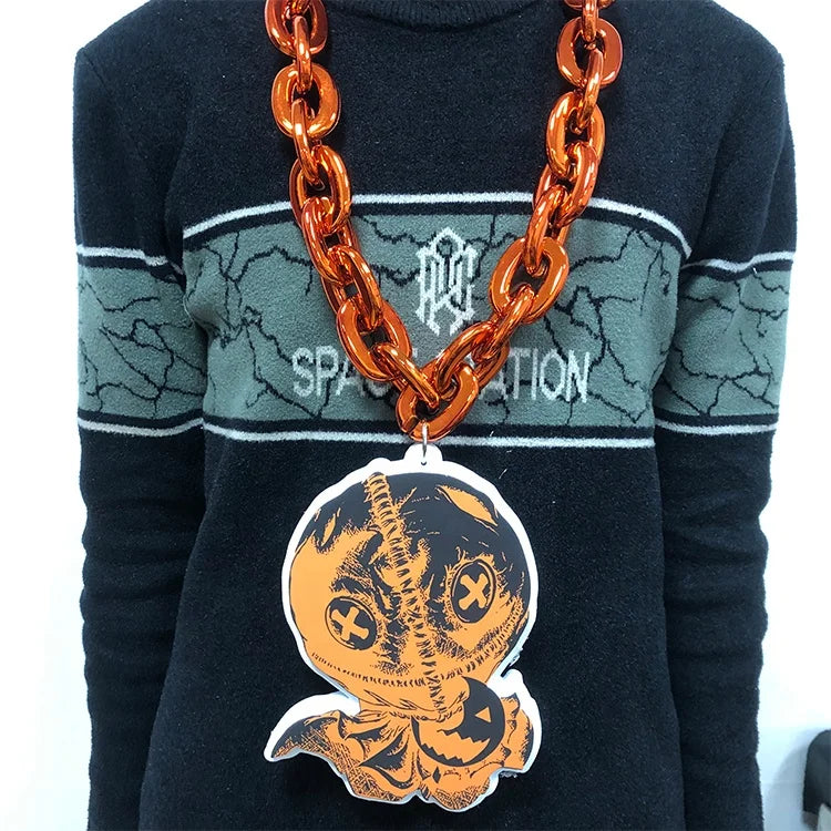 Large Size Necklace Customize Necklace Teams Loge Oversized Foam Sport Fan Gold Chains for Football Fans