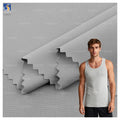 YX1177 250gsm 85 Polyester 15 Spandex Spring Men's Vest Sports T-Shirt Knitted Jacquard Fabric Elastic