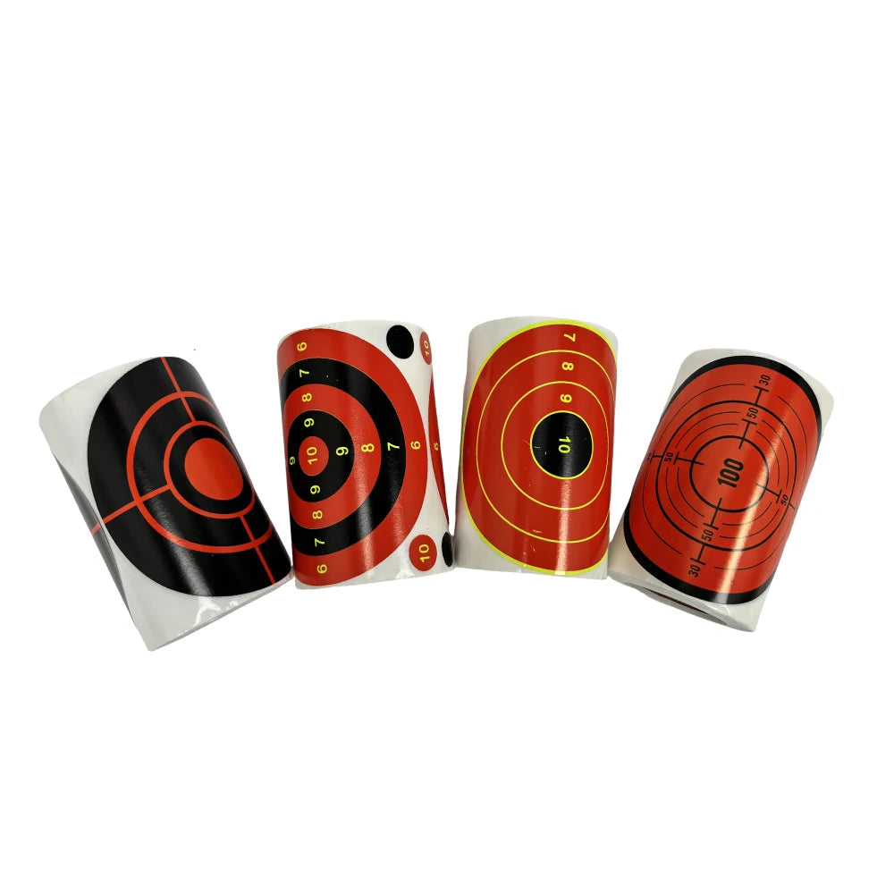 Shooting Range Reactive Fluorescent Yellow Gun Target 4" Splatter Targets Stickers 100 Pack Self Adhesive Paper Target
