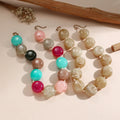 PFT Women's Exaggerated Acrylic Beaded Necklace with Colorful Round Beads Trendy High-end Retro Gift Accessories MegaBDM