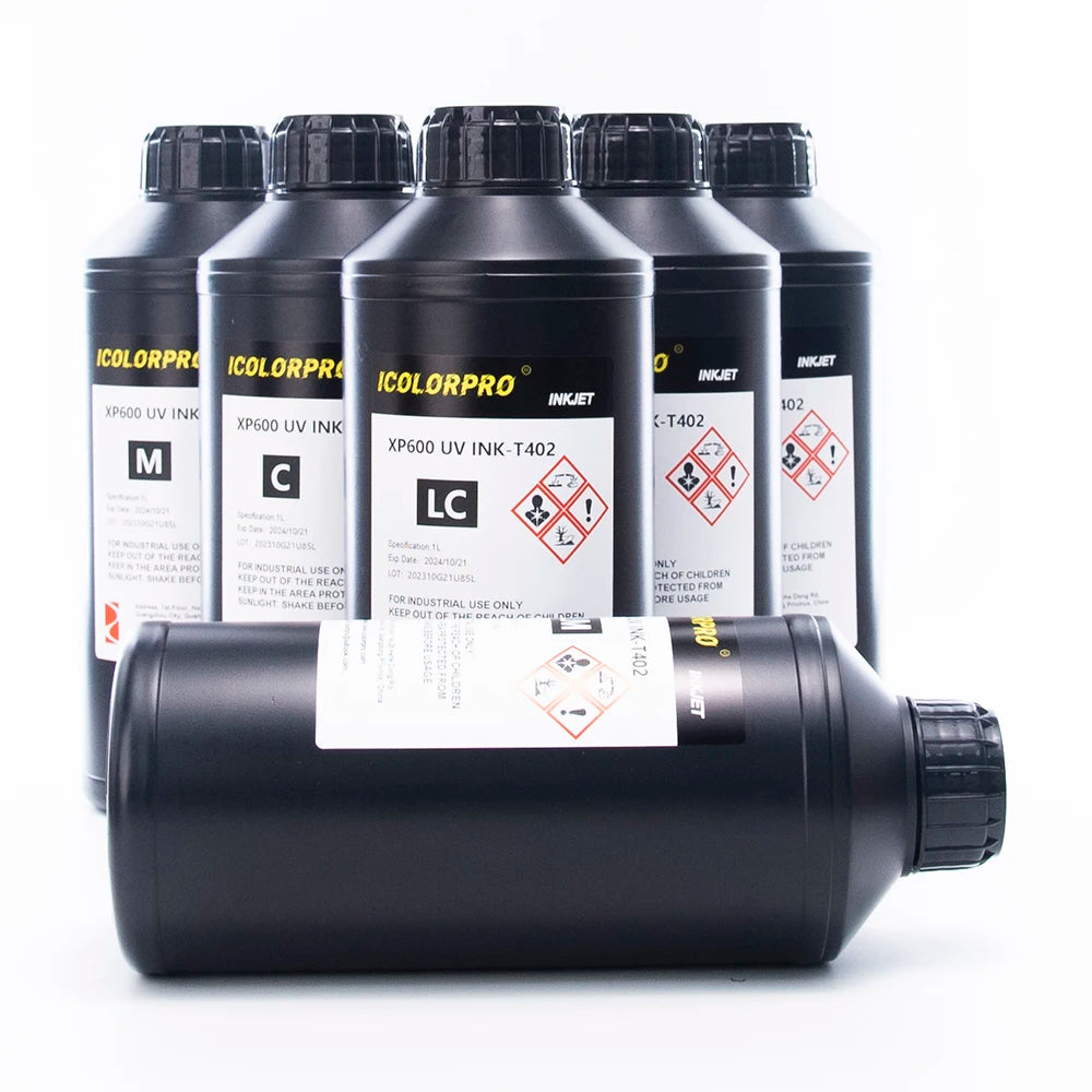 Hot Selling XP600 SOFT Uv Ink Led Curing Ink for Ep 1800 1390 Xp600 Dx5 Head Uv Ink for Flatbed Printer MegaBDM