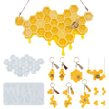 Bee Honeycomb Keychain Resin Mold Earring Pendant Silicone Mold for Wall Decoration