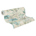 Made in Germany Modern Floral Wallpaper Rolls Beige Green Blue Non Woven Vinyl 10.05x0.53m for Kitchen & Hotel Use