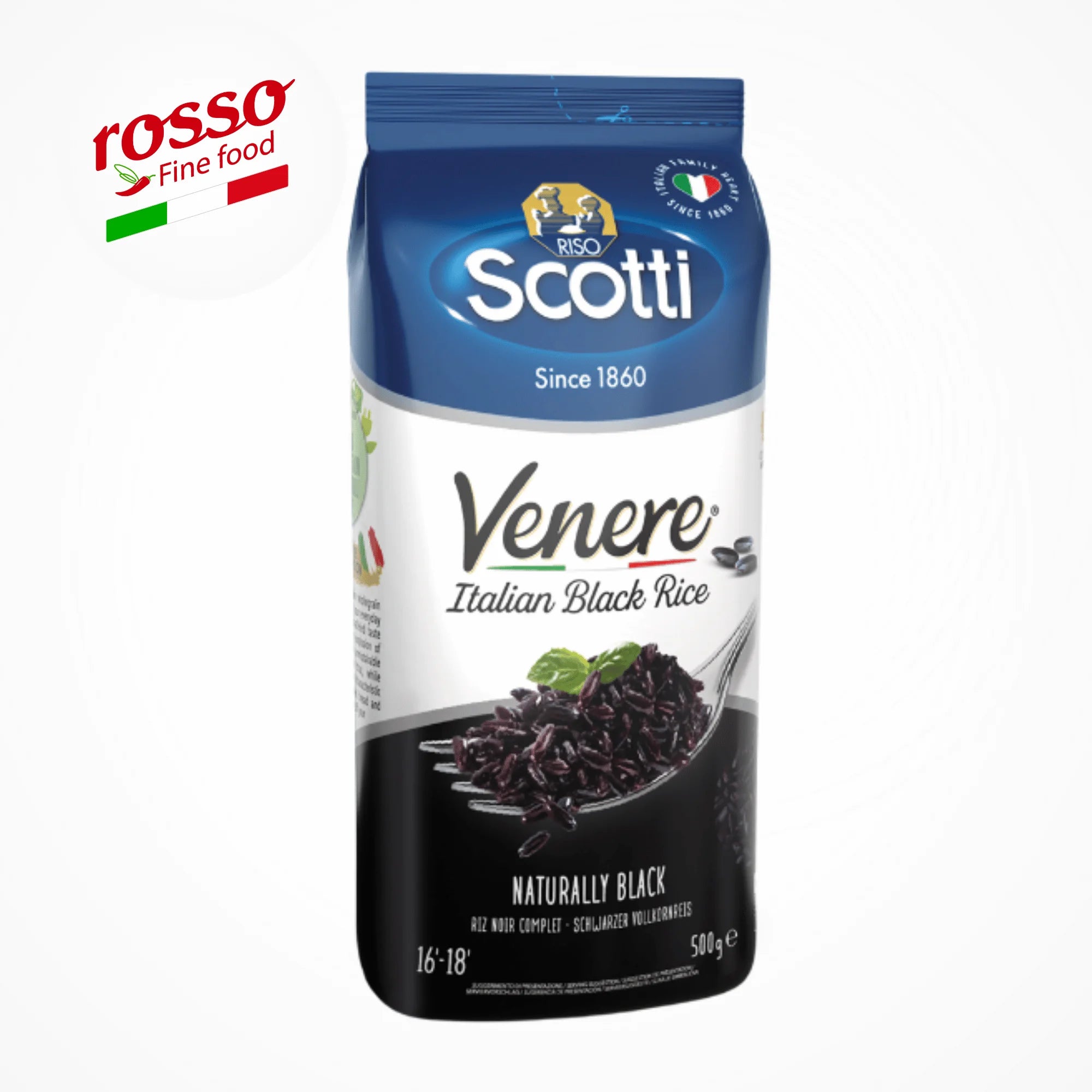 Venere Italian Black Rice Premium Quality 500g Fresh Dried Soft Texture RISO SCOTTI for Gourmet Dishes Made in Italy