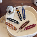 DOWELL Wholesale New Style Leopard Print Hair Clip Gold Accent Spring Barrette for Ponytail Back Head Styling