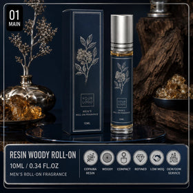Low MOQ Long Lasting 10ml Men's Copaiba Resin Roll Perfume Woody Fragrance Oil Glass Bottle Private Label OEM/ODM Luxury Daily