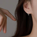 Low MOQ Wholesale 925 silver oval hoop earring custom jewelry factory