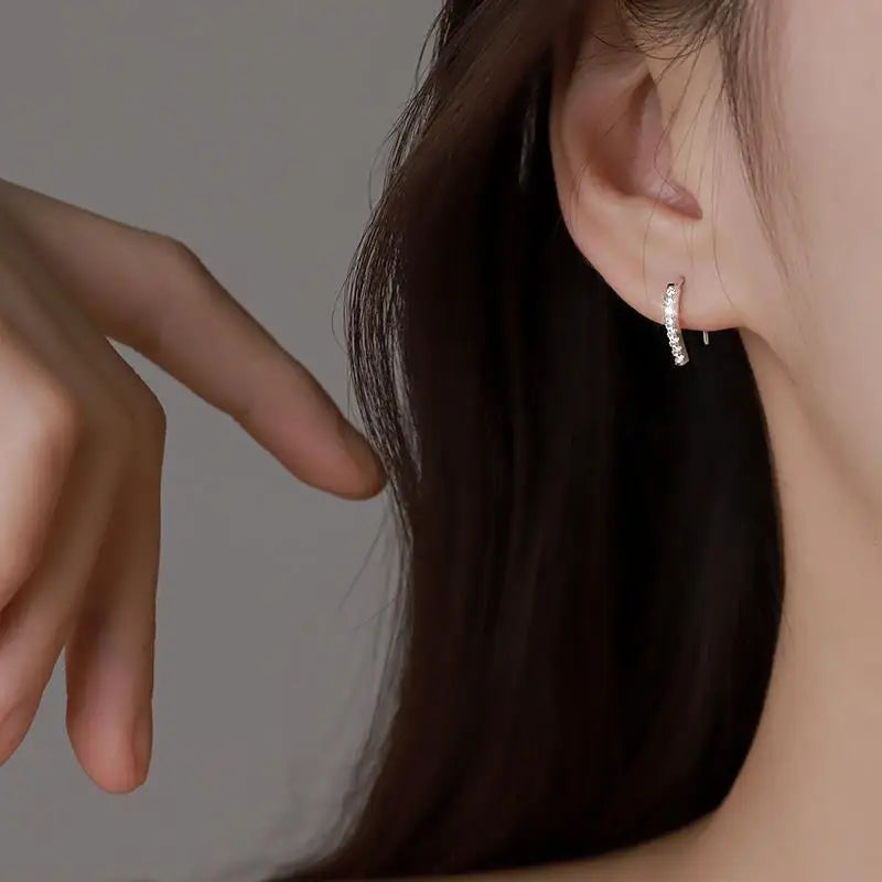 Low MOQ Wholesale 925 silver oval hoop earring custom jewelry factory