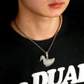 Luxury Hip Hop Iced Cubic Zircon Animal Charm Necklace Brass Gold Plated Duck Pendant for Women Men Fashion Birthday Jewels