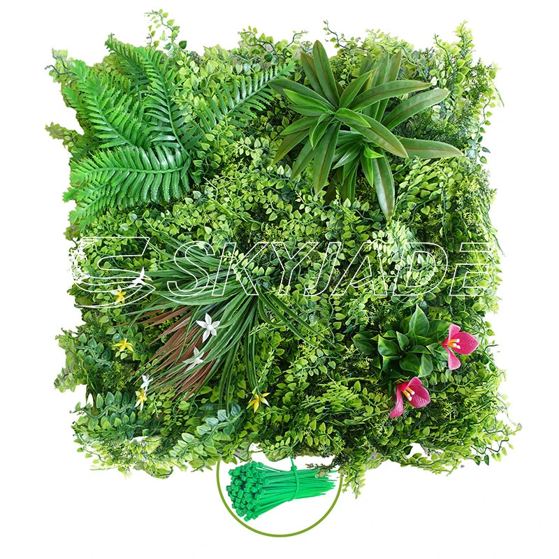 Wholesale Artificial Gardenia Grass Wall Decoration Green Indoor Outdoor Wall Plant for Weddings Parties SKVG50-Zhu