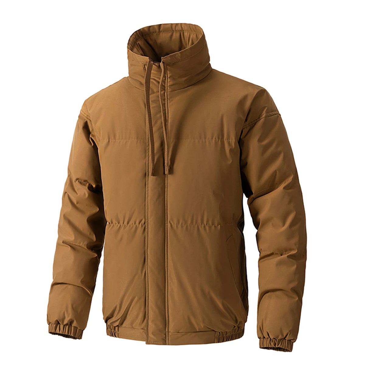Men's Down Jackets Warm Puffer Jacket Winter Coats Water Resistant Windproof Coat Stand Collar Outerwear Bubble Jackets Men