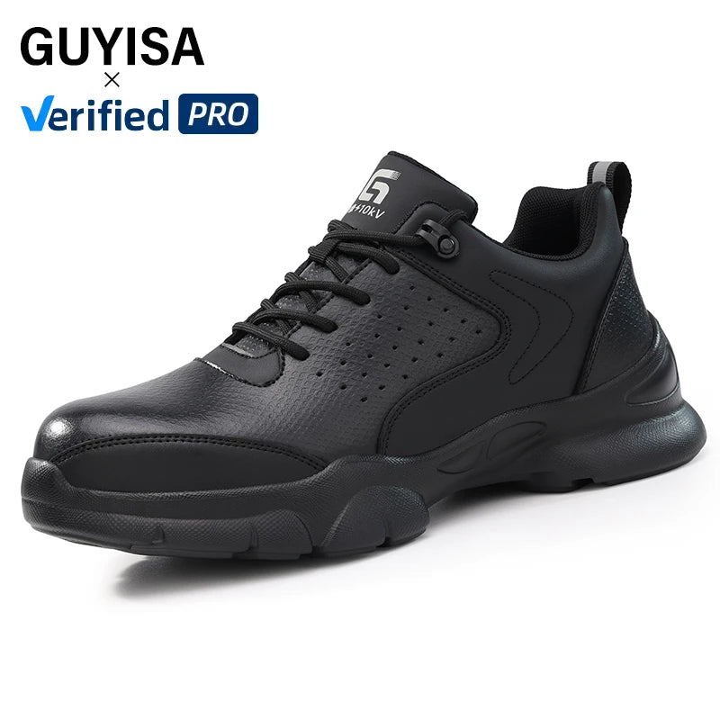 GUYISA Leisure Series Safety Insulation 10KV Rubber and Plastic Sole Microfiber Upper Steel Toe Safety Shoes MegaBDM