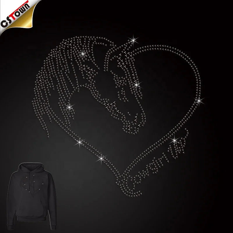 New Arrivals Custom Rhinestone Iron on Rhinestone Transfers for Clothing