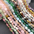 6-8mm Pebble Nugget Tumble Gemstone Beads Irregular Natural Labradorite Tumble Stone Strand Beads for DIY Jewelry Making