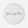 Custom Logo Printed Round Fringe Beach Towel Sand Free Quick Dry Microfiber for Summer Activities