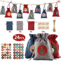 Wholesale Candy Gift Bags DIY Christmas Home Decoration Countdown Christmas Advent Calendar Bags