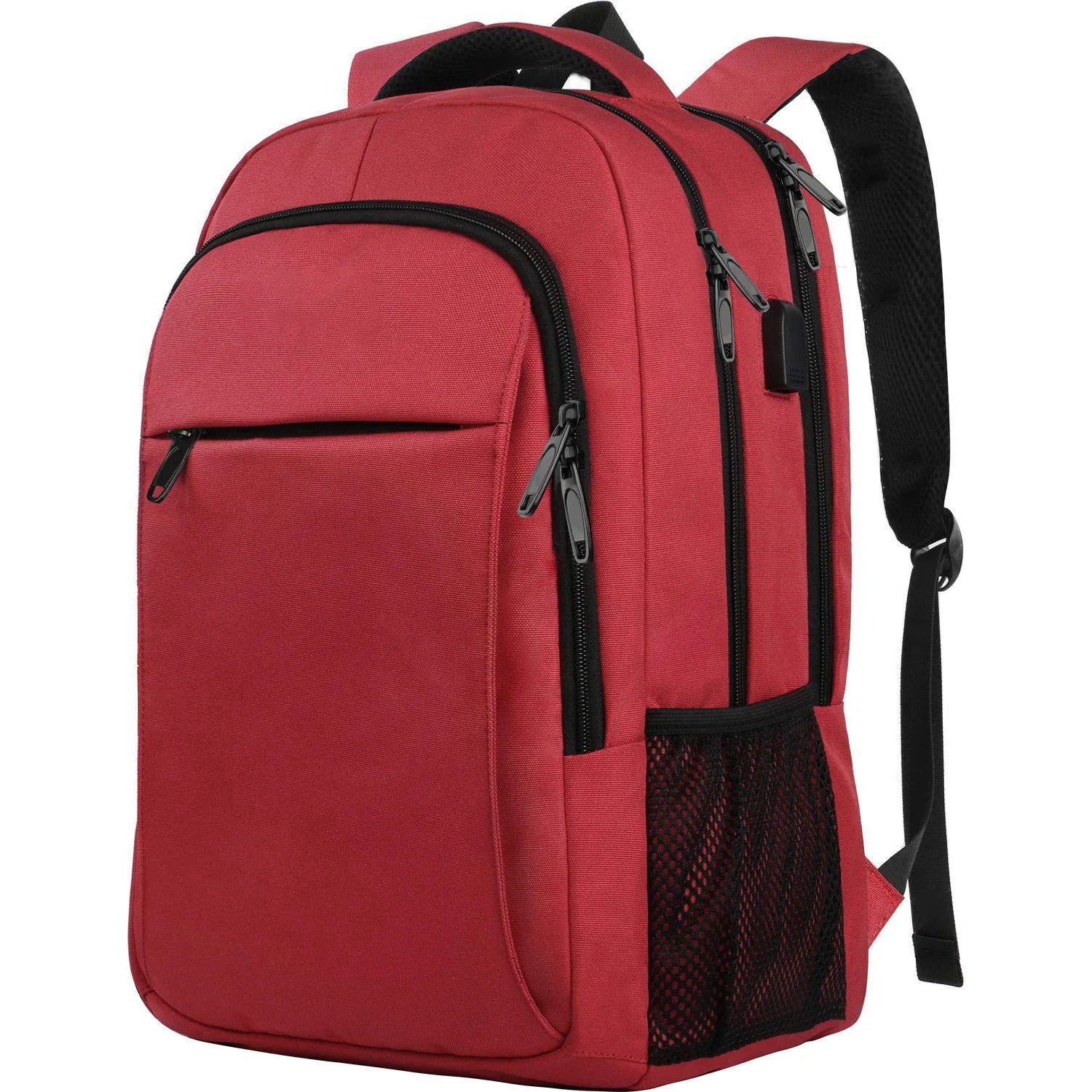 AYPPRO Unisex Waterproof Oxford Canvas Laptop Backpack USB Charging Port Durable Business Anti-Theft Travel Shoulder Bag Zipper