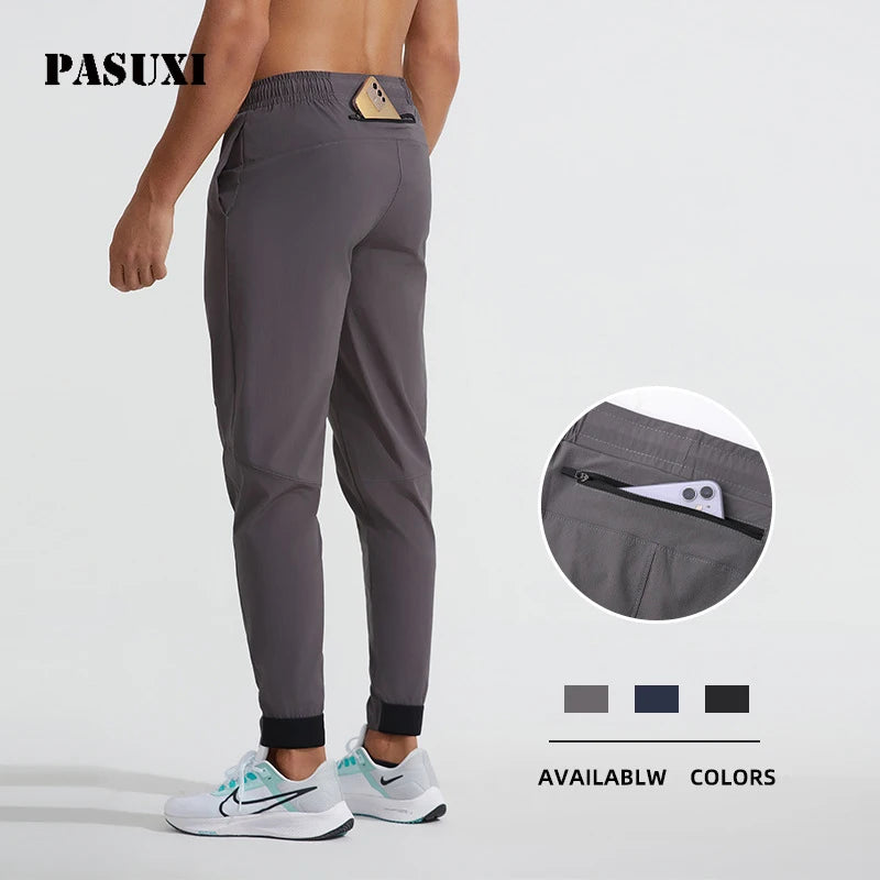 PASUXI Wholesale Men's Fitness Pants Quick Dry Woven Slim Joggers with Drawstring - Gym Workout Training Trousers for Running