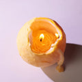 2025 New Product Unique Round Soy Wax Snowball Rotating Spiral Candles Ball with Hidden Candle for Holiday & Christmas Use