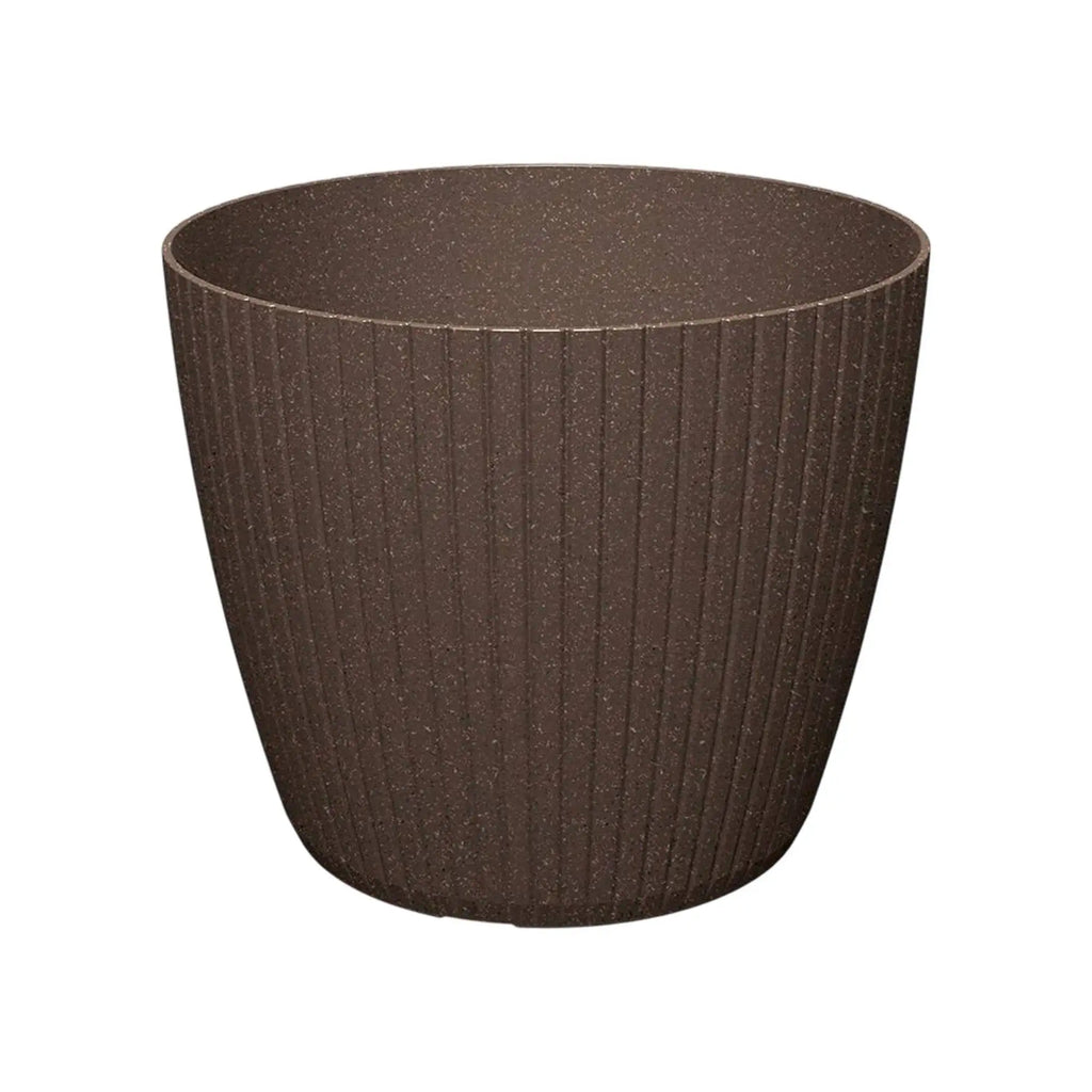Lamia Round ECO Wood flowerpot 15.8cm brown