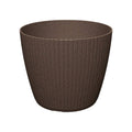 Lamia Round ECO Wood flowerpot 15.8cm brown
