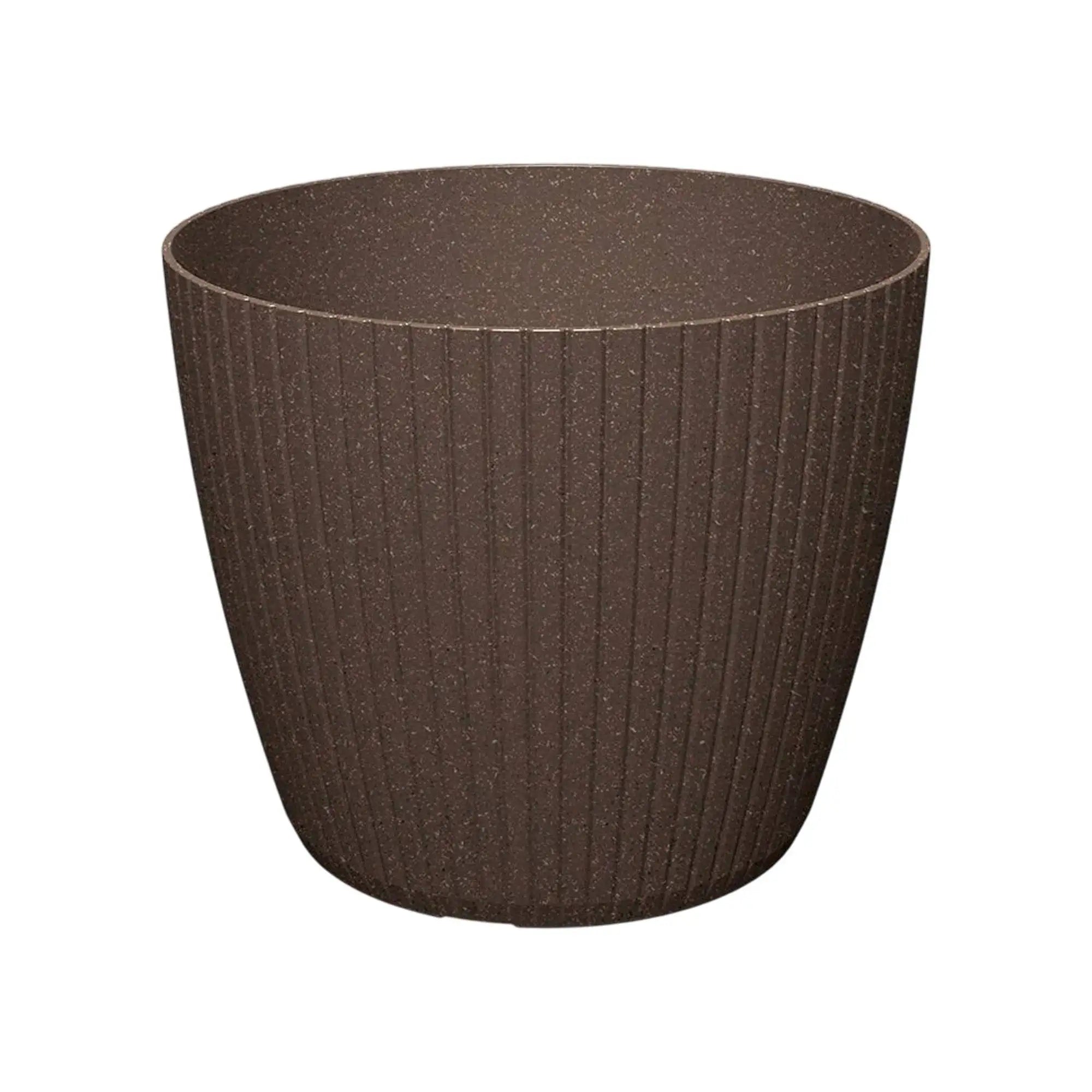 Lamia Round ECO Wood flowerpot 15.8cm brown