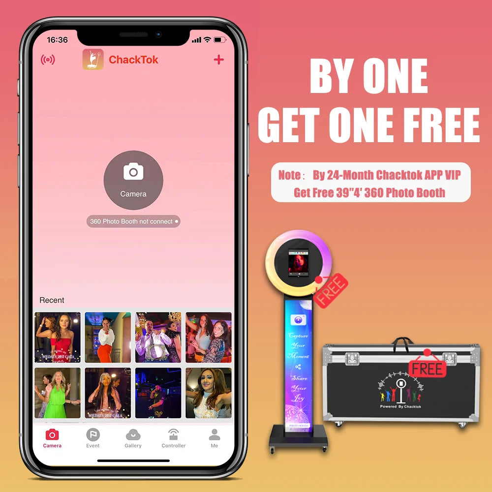 ChackTok App Deal by 24 Month VIP Membership Service Get Free iPad Photo Booth for Weddings Parties Events