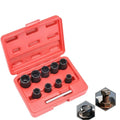 3/8" Industrial Grade SNCM 439 Phosphate Manganese Stripped Screw Extractor Twist Socket Set 10 Pcs DIY OEM/ODM Garage Tool
