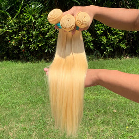 Wholesale Brazilian 613 Straight Virgin Hair BundleRaw Virgin Cuticle Aligned Hair Vendor613 Blonde Human Hair Extensions