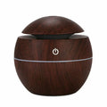 Classic 130ml  Wooden Grain Desk   Led  Warm Mist  Portable Room Usb Mini Humidifier Essential Oil Diffuser