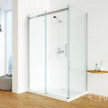 LACONICA Factory Wholesale Modern Frameless 8mm Thick Tempered Glass Bathroom Sliding Shower Door Leak Proof Square Shower