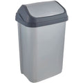 keeeper 25L Silver Swing Lid Trash Can Swantje Range