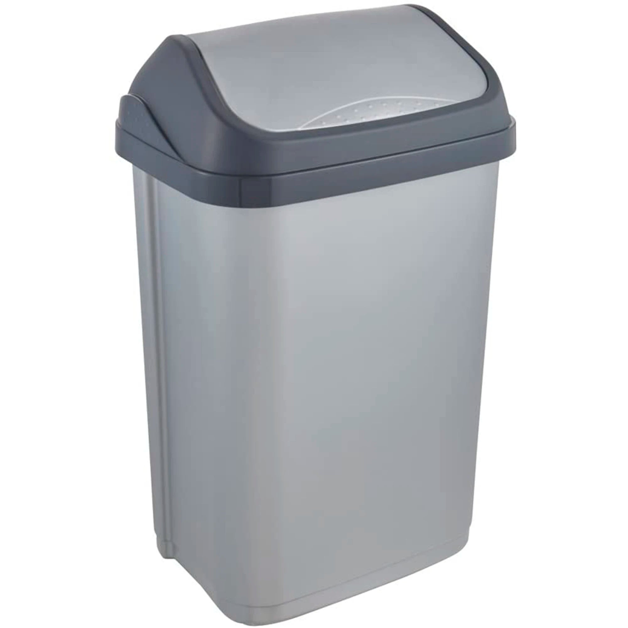 keeeper 25L Silver Swing Lid Trash Can Swantje Range