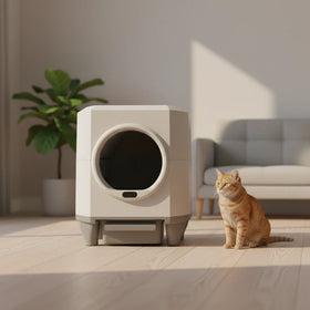 OEM Cat Litter Box Self Cleaning Automatic Cat Litter Box Toilet Robot APP Control 80L Large Capacity Smart Cat Litter Box