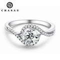 Best Selling Fashion Women Jewelry Classic Design 6.5mm 1ct Moissanite 925 Sterling Silver Ring for Wedding Engagement Gift