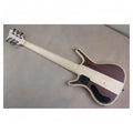JELO Professional Performance 6-String Electric Bass Guitar Glossy Black Finish Ogu Wood Body Bright Maple Back/Side H-H Pickup