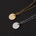 Round 304 and 316 Stainless Steel Gold Plated Link Chain Romantic A-Z I-q-o-s Necklaces